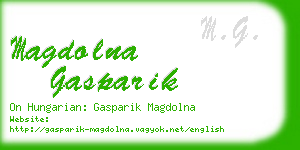 magdolna gasparik business card